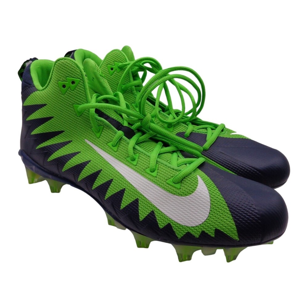 Nike Alpha Menace Pro Mid TD Seattle Seahawk Football Cleat  Size 14.5 AJ6604-40